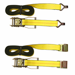 2″ Yellow Polyester Ratchet Tie-Downs