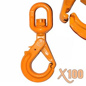 X100® Grade 100 Swivel Self-Locking Hook
