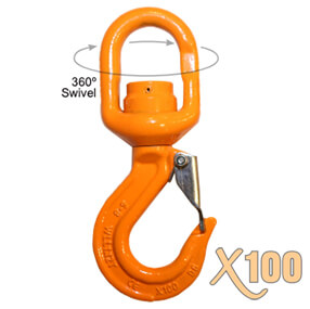 X100 Swivel Eye Hoist Hook with Ball Bearing